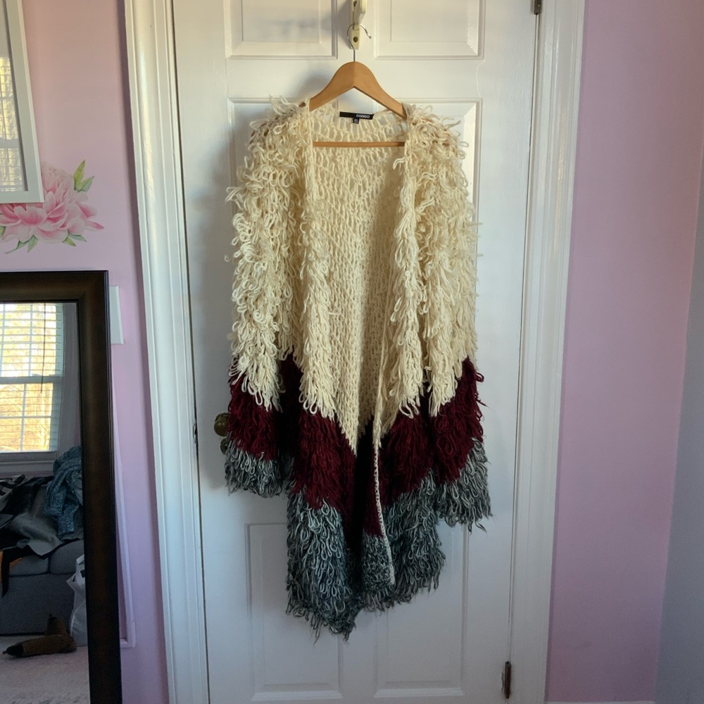 Codigo Multicolor Looped Knit Sweater Duster - Picture 3 of 6